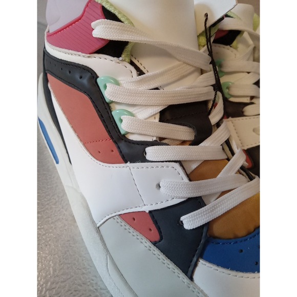 Zara Multicolor‎ Faux Leather Fashion Men Sneakers Size 11 - Picture 7 of 9